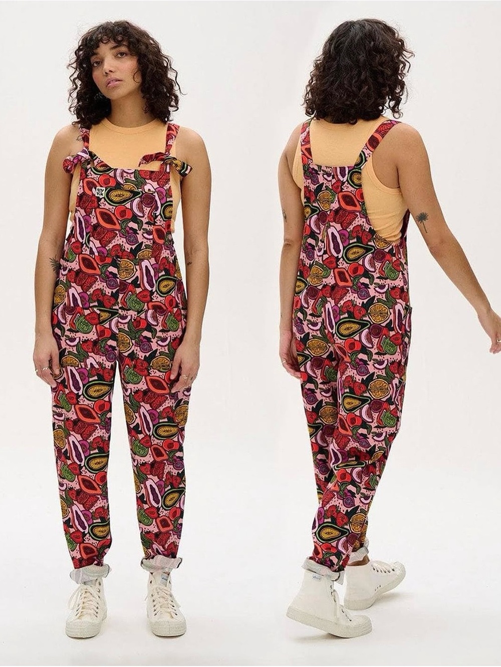 Lucy & Yak fruit print vulvarees dungarees jumpsuit